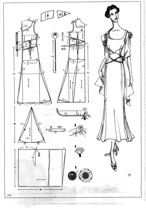 多款不同款式旗袍结构纸样图分享！-服装服装制版技术-CFW服装设计网