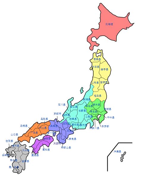 日本北海道的详细地图