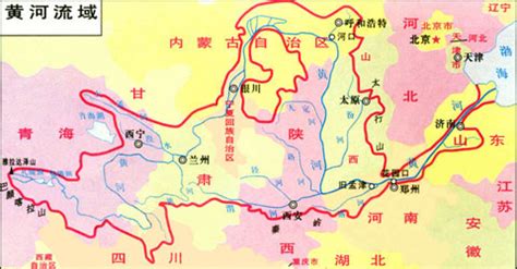 黄河流域地图图片