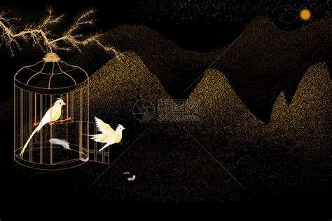 金丝雀笼中鸟图片