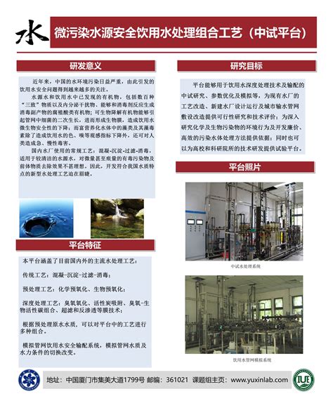 微污染水源安全饮用水处理组合工艺（中试平台）----中国科学院城市环境研究所