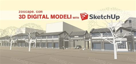 传统民居周村商业建筑方案设计su模型 - SketchUp模型库 - 毕马汇 Nbimer