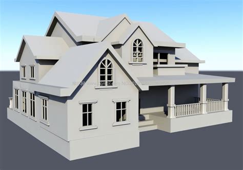 原创双层房子,房屋3D模型_国外建筑模型下载-摩尔网CGMOL