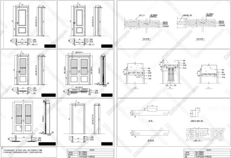 室内标准木作门详图|CAD施工图- 建E网施工图下载网