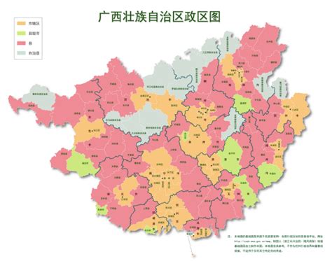 广西地图各市县,广西省52个县,广西放大_大山谷图库