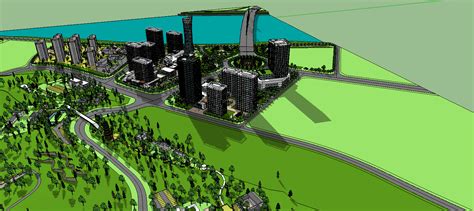 安康未来城市规划设计建筑SU模型-sketchup模型-筑龙渲染表现论坛