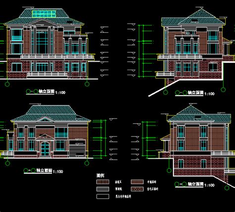 三层欧式别墅带复式客厅,140平农村房子设计图纸全套施工图,AZ478