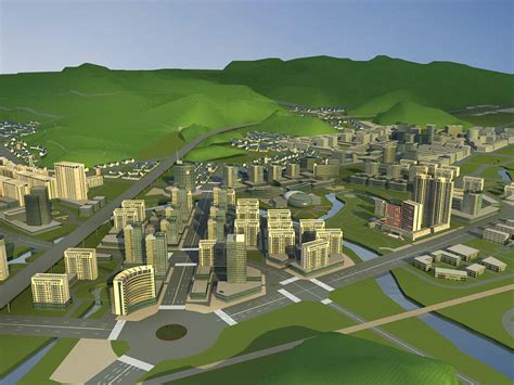 遵义规划3dmax 模型下载-光辉城市