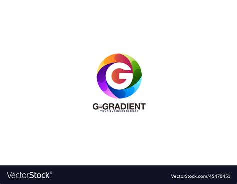 Letter g gradient logo design Royalty Free Vector Image