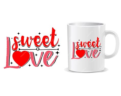 Vector de diseño de taza de día de san valentín feliz amor dulce ...