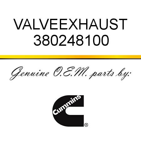 380248100 VALVE,EXHAUST (3802481) fit CUMMINS 4B3.9, 6B5.9, B GAS ...