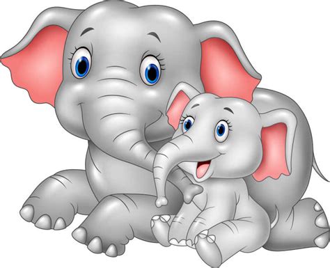 矢量卡通动物图片-卡通大象的矢量插图素材-高清图片-摄影照片-寻图免费打包下载