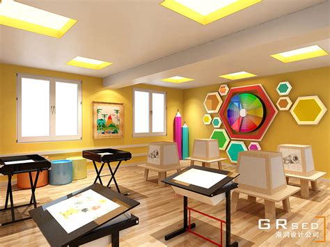 早教培训机构设计幼儿园室内设计|空间|室内设计|港润设计 ...