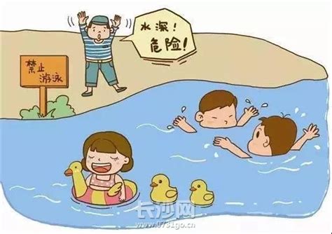 水深禁止游泳宣传安全教育科普插画图片-千库网