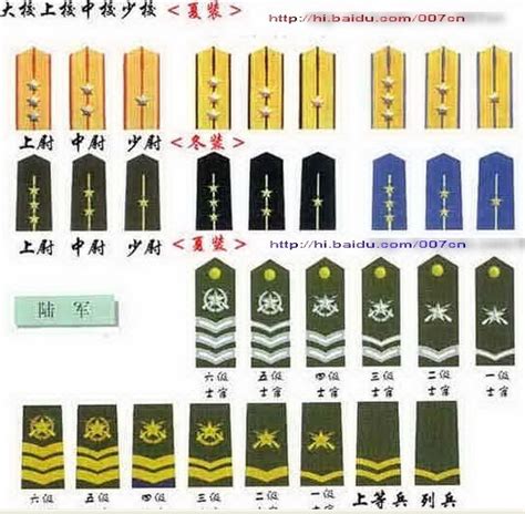 中国武警部队军衔等级划分