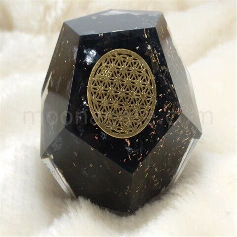 Black Tourmaline Flower of Life Orgone Dodecahedron Supplier