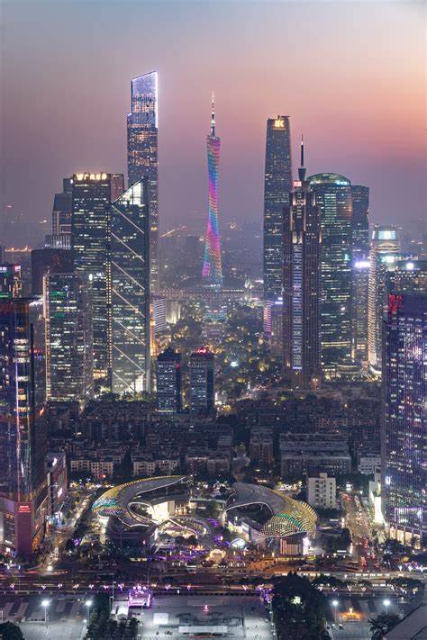 广州珠江新城CBD中轴线建筑高清摄影大图-千库网