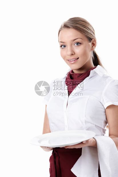 一个年轻女服务员白色高清图片下载-正版图片503173875-摄图网