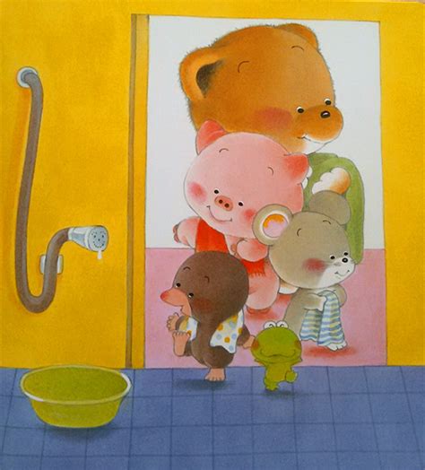 幼儿园中班健康《不爱洗澡的小熊》 PPT课件