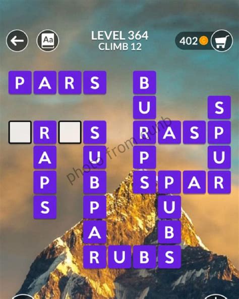 Wordscapes level 364 answers