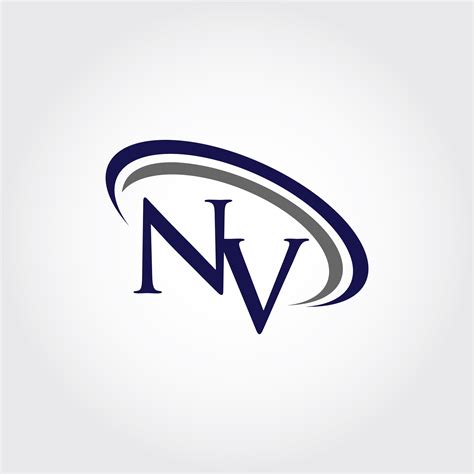 NV Monogram Logo design By Vectorseller | TheHungryJPEG.com