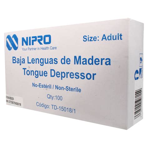 Comprar Baja Lengua Nipro De Madera Td-15018-1 - 100 Unidades | Walmart ...
