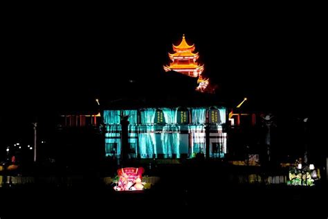 南丰2021桔都嘉年华活动无人机灯光秀在江西抚州举行 - 中国夜游网