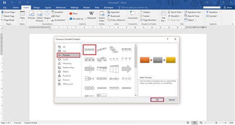 How to Create Smart Art Graphic in Microsoft Word 2016 - wikigain