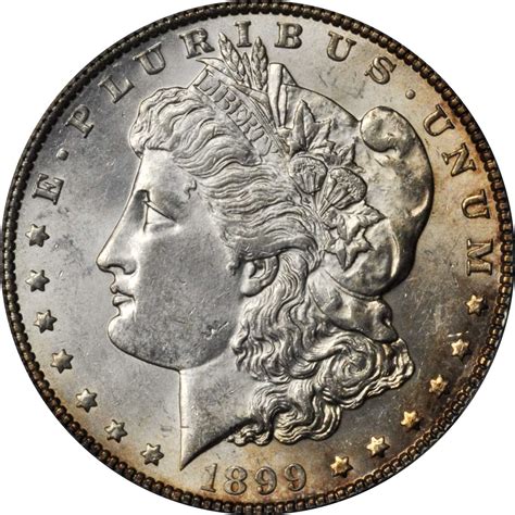 1899 Morgan Silver Dollar. Unc Details--Cleaned (PCGS). SBP2019年2月网拍-美国 ...