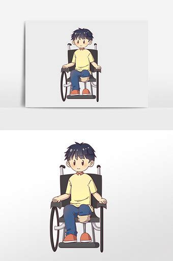 残疾人坐轮椅男孩插画设计元素1024*1540图片素材免费下载-编号1329406-潮点视频