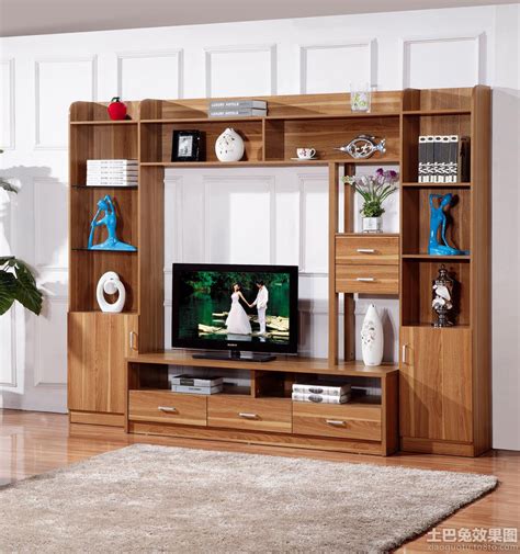 客厅定制电视柜案例展示-木业网