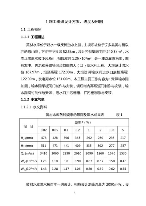 黑龙江某大型水库建设工程施工组织设计方案_水利枢纽_土木在线