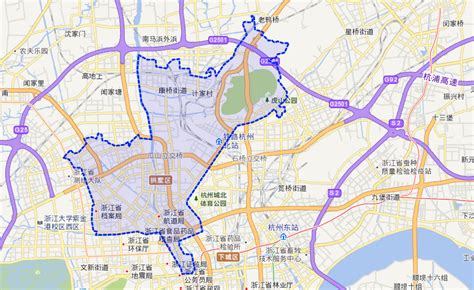 杭州区域地图-