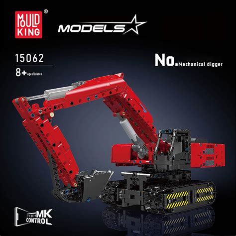 MOULD KING 15062 Motor Red Mechanical Digger Technician | CADA Block