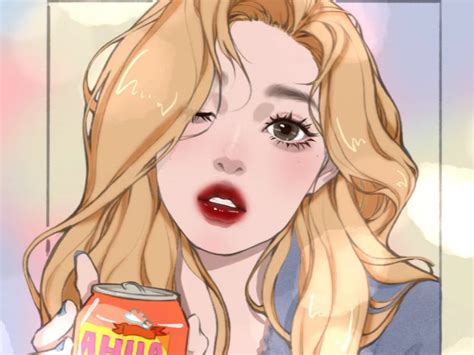 微醺妆容甜美女生头像
