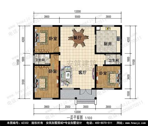 经典二层别墅设计图，布局完善，经济适用 - 轩鼎房屋图纸