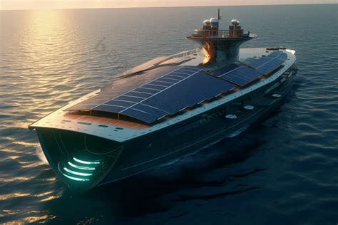 太阳能面板甲板航运船图片-包图网