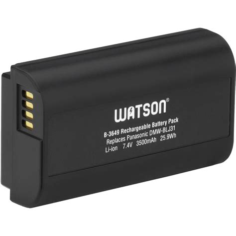 Watson DMW-BLJ31 Lithium-Ion Battery Pack B-3649 B&H Photo Video