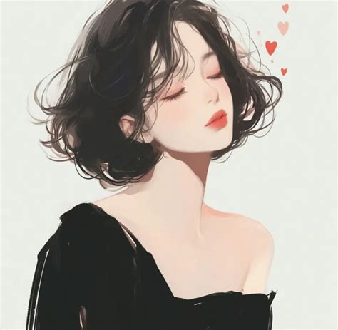黑衣甜美女生图片头像
