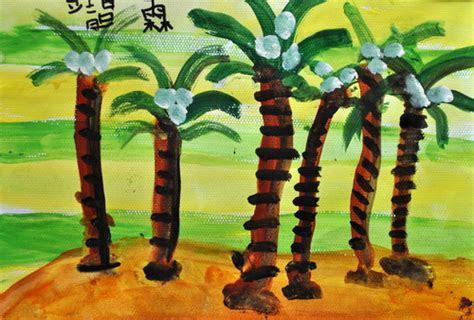 《椰子树》/少儿绘画作品/儿童画/网络美术馆_中国少儿美术教育网