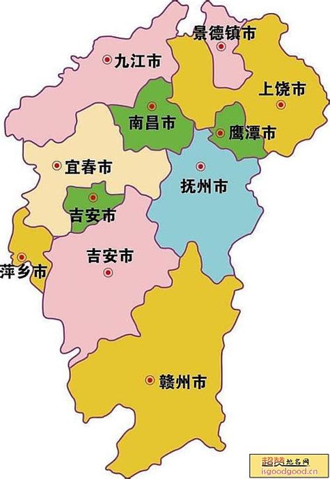 江西省行政区划图图片 江西省行政区划图图片