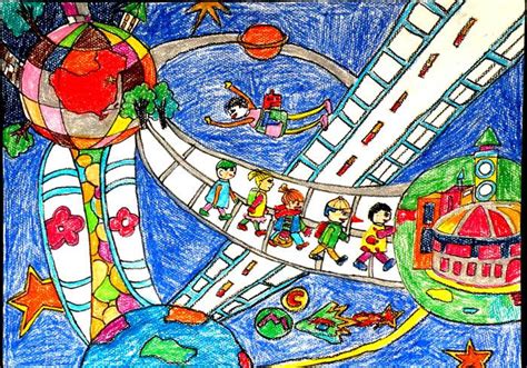 精美的儿童科幻画获奖作品大全欣赏 - 儿童画基地