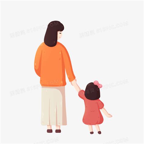 非主流头像母子背影图片