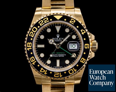 Rolex 116718 GMT Master II 116718 Black Dial 18K Yellow Gold (39427 ...
