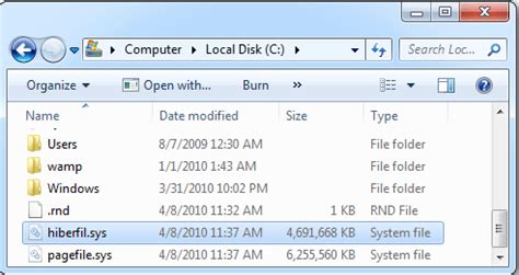 What is hiberfil.sys in windows 10, 7 and how to delete It?