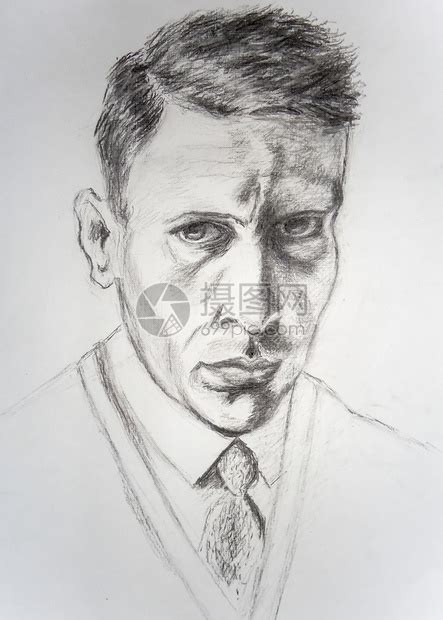 一个陌生人的肖像用铅笔画的素不相识的人的肖像用铅笔画的高清图片下载-正版图片306877815-摄图网