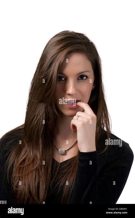 a young woman with a lustful look Stock Photo - Alamy