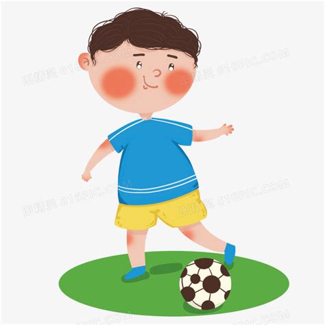 足球场上踢足球的男孩图片免费下载_PNG素材_编号vd9ipkwm7_图精灵