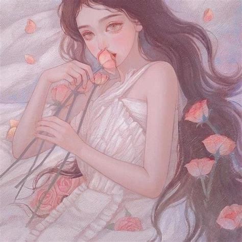 绘画头像女生温柔治愈
