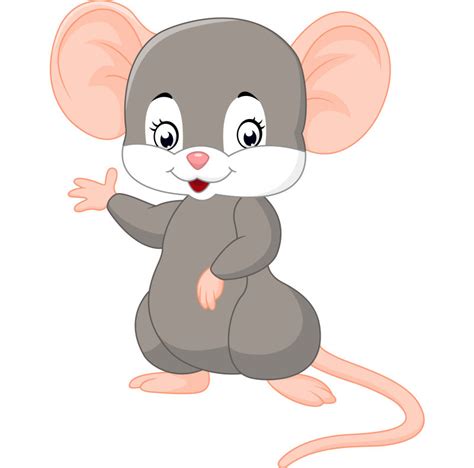 矢量卡通老鼠图片-可爱的灰色老鼠矢量插图素材-高清图片-摄影照片-寻图免费打包下载